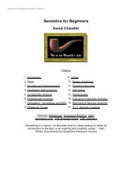 Semiotics For Beginners By Daniel Chandler - 