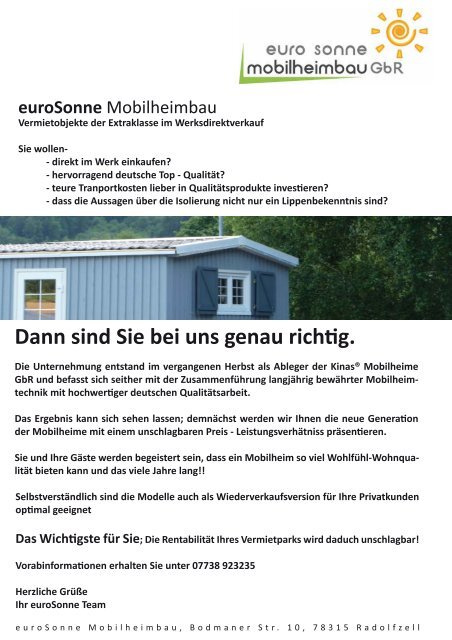 27.08. - 04.09 - Campingwirtschaft Heute