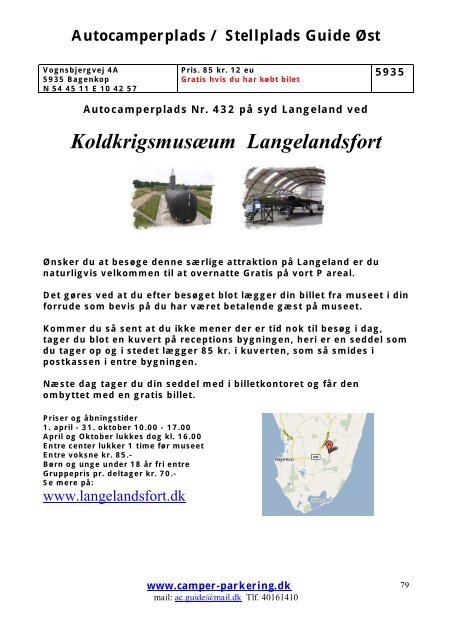 Autocamperplads / Stellplads Guide Øst - Camper-Parkering