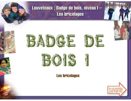 Les bricolages - Scouts Canada