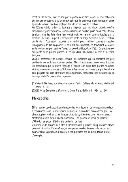 Alfredo Jaar "Paysage" - Académie de Toulouse : Mission TICE