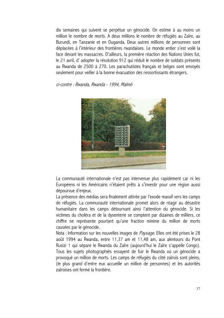 Alfredo Jaar "Paysage" - Académie de Toulouse : Mission TICE
