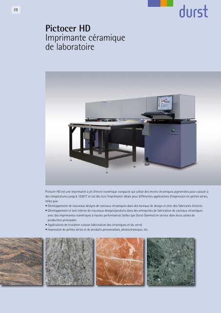 Pictocer HD Imprimante céramique de laboratoire - Durst Phototechnik