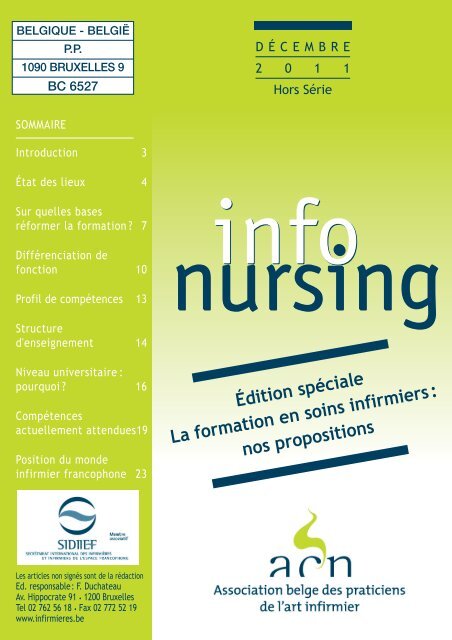 21437 ACN Info nursing.indd - Association belge des praticiens de l ...