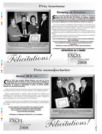 Consulter les descriptions des gagnants 2008 - CLD Coaticook