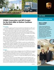 STERIS Corporation and UPS Freight Go the Extra ... - UPS Pressroom