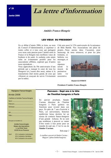 Sept ans à la tête de l'Institut hongrois à Paris \(suite de la page 1\)