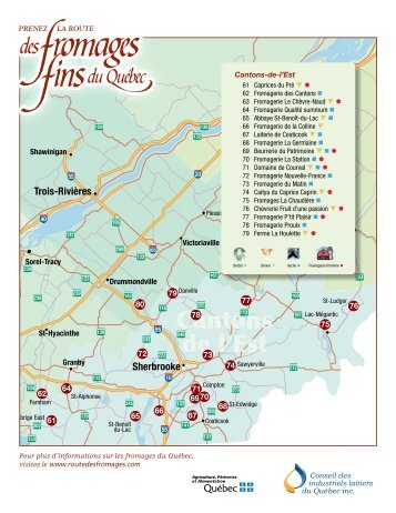 Cantons de l'Est - La Route des fromages du Québec