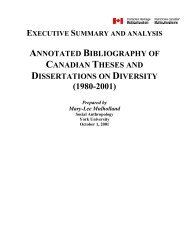 Executive Summary and Analysis - Metropolis Canada