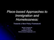 Place-based Approaches to Immigration and Homelessness: