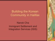 Korean Community in Halifax - Metropolis Canada