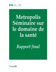 Séminaire sur le domaine de la santé - Metropolis Canada