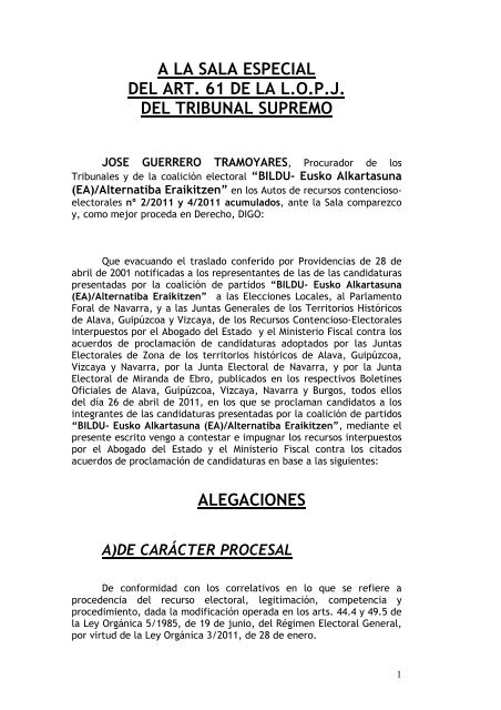 Alegaciones BILDU TRIBUNAL SUPREMO - Gara