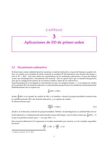 Aplicaciones de ED de primer orden - Canek - UAM