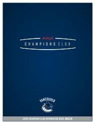 The AvAyA chAmpions club - Vancouver Canucks