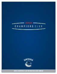 the avaya champions club - Vancouver Canucks