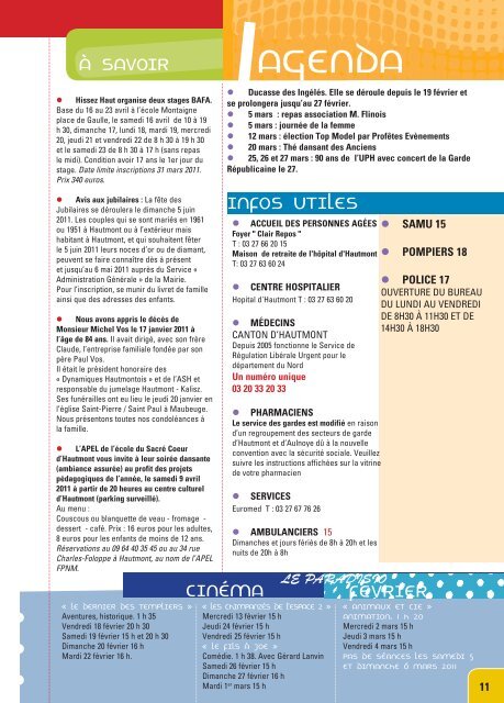 Magazine municipal n° 396 - Février 2011 (pdf - 4,20 Mo)