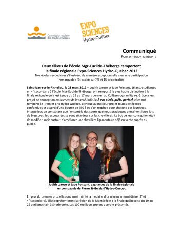 Expo-Sciences 2012 - Commission scolaire des Hautes-Rivières