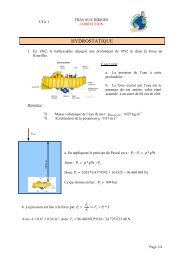 Travail dirigé UFA 1 Hydrostatique Correction