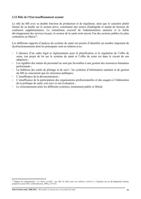 Plan d'action santé, 2008-2012 – Réconcilier le citoyen avec son ...