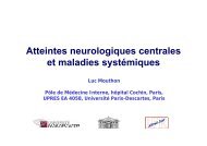 Atteintes neurologiques centrales et maladies systémiques