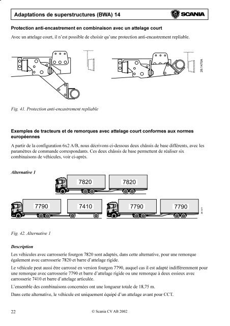 Adaptations de superstructures (BWA) 14 Sommaire - Scania