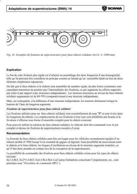 Adaptations de superstructures (BWA) 14 Sommaire - Scania