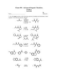 Chem 450—Advanced Organic Chemistry Exam 4