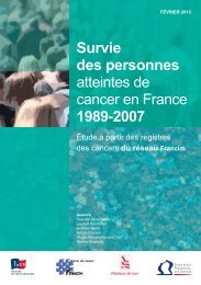 Survie des personnes atteintes de cancer en France 1989-2007