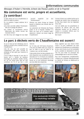 Informations communales - Chaudfontaine.be