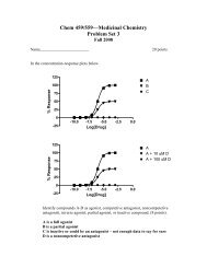 Chem 459/559—Medicinal Chemistry Problem Set 3