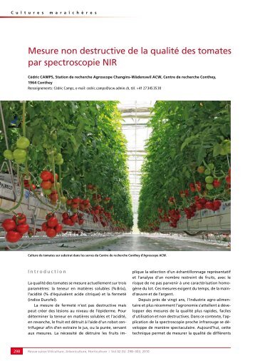 Télécharger le texte intégral - Revue suisse de viticulture ...