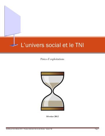 Le TNI et l'univers social au primaire