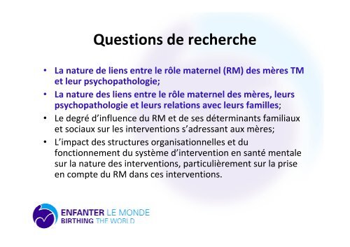 L'intervention auprès de mères… - Association pour la santé ...