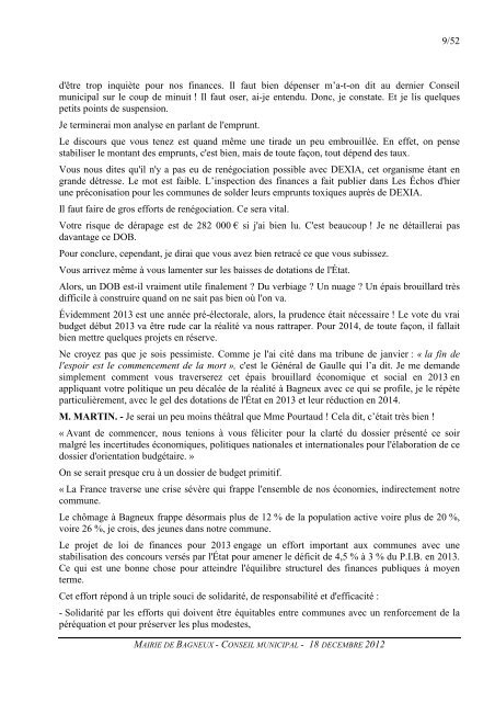 Compte-rendu détaillé - Bagneux