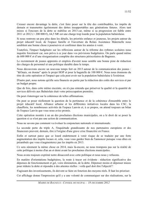 Compte-rendu détaillé - Bagneux