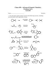 Chem 450—Advanced Organic Chemistry Problem Set 6