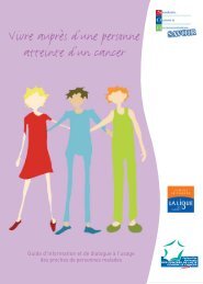 Vivre auprès d'une personne atteinte d'un cancer - Institut National ...