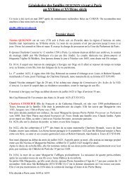 Familles QUIGNON - Projet Familles Parisiennes