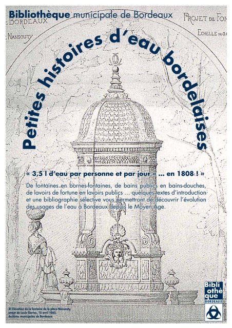 Bibliographie Petites Histoires Deau Bordelaises Bordeaux