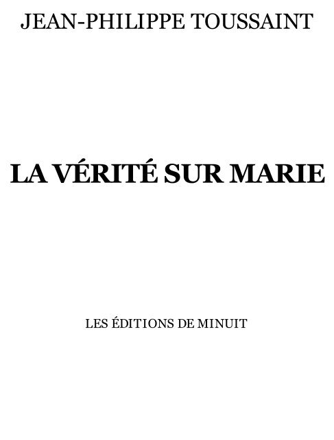 La Vérité sur Marie