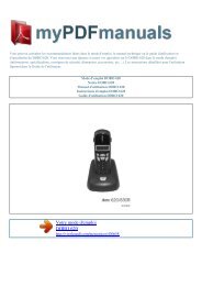 Mode d'emploi DORO 620 - VIVE LES PDF