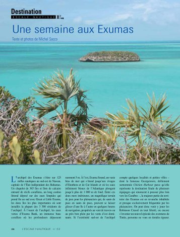 Une semaine aux Exumas - L'Escale Nautique