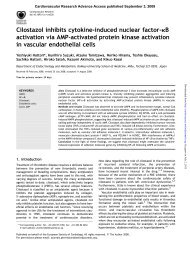 Cilostazol inhibits cytokine-induced nuclear factor-kB activation via ...