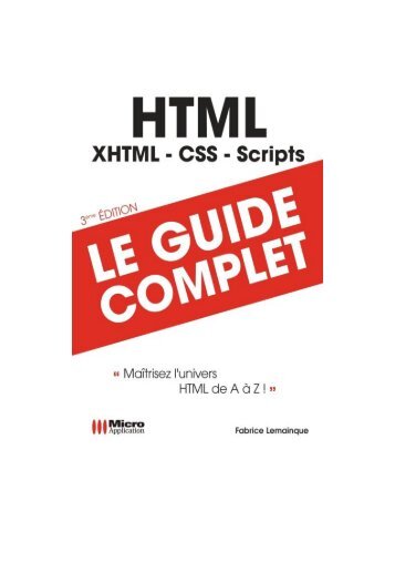 Livre MicroApplication – HTML.Guide.Complet FR