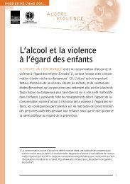 L'alcool et la violence à l'égard des enfants - Agence de la sante ...