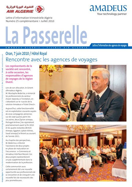 Newsletter N° 25 Complémentaire - Amadeus
