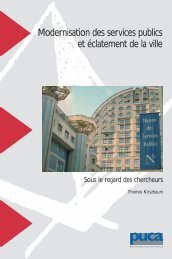 Modernisation des services publics et éclatement de la ville. - Urbamet