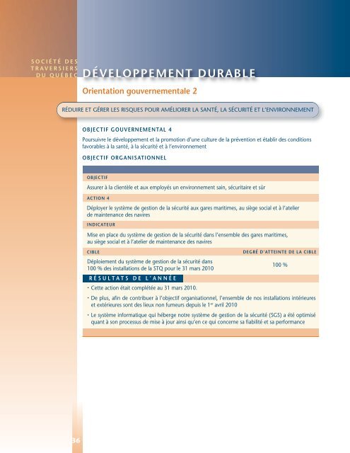 Rapport annuel 2010-2011 - Société des traversiers du Québec