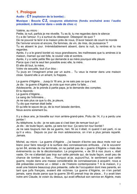 Texte du spectacle (télécharger format PDF - La Lune Bleue